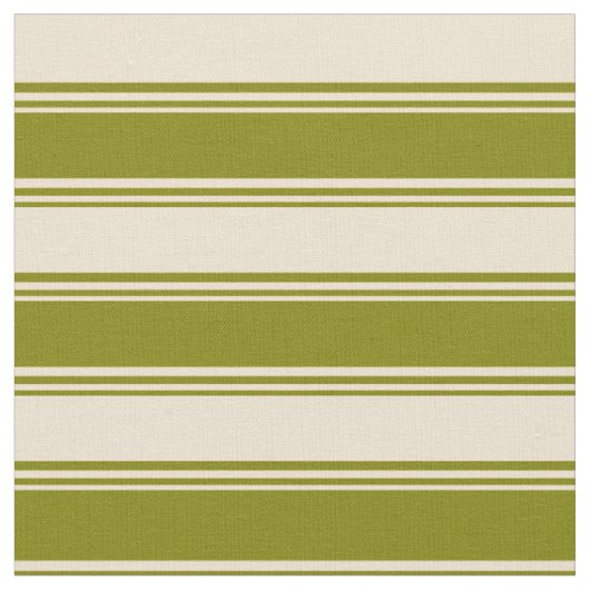 Grün und Beige Linde/Streifenmuster Stoff (Nahaufnahme)