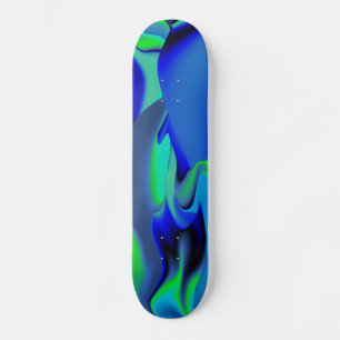 grün und blau abstrakt skateboard