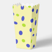 Grün und Blau auf gelben Punkten Geschenkschachtel (Rückseite)