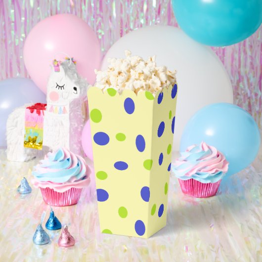 Grün und Blau auf gelben Punkten Geschenkschachtel (Party)