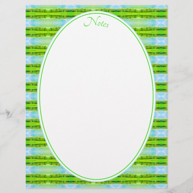 Grün und Blau Briefbogen (Vorderseite)