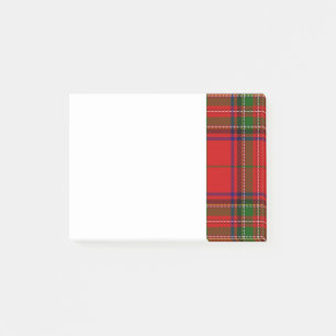 Grün und Blau Clan Stewart Tartan Post-it Klebezettel