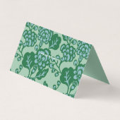 Grün und Blau, feines Muster-Zeichen Visitenkarten (Rückseite)