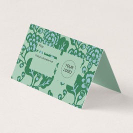 Grün und Blau, feines Muster-Zeichen Visitenkarten