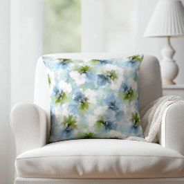 Grün und Blau Floral Kissen