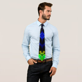 Grün und Blau Fraktal Design Neck Tie Krawatte