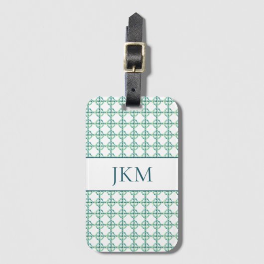 Grün und Blau Gepäckanhänger (Vorderseite Vertikal)