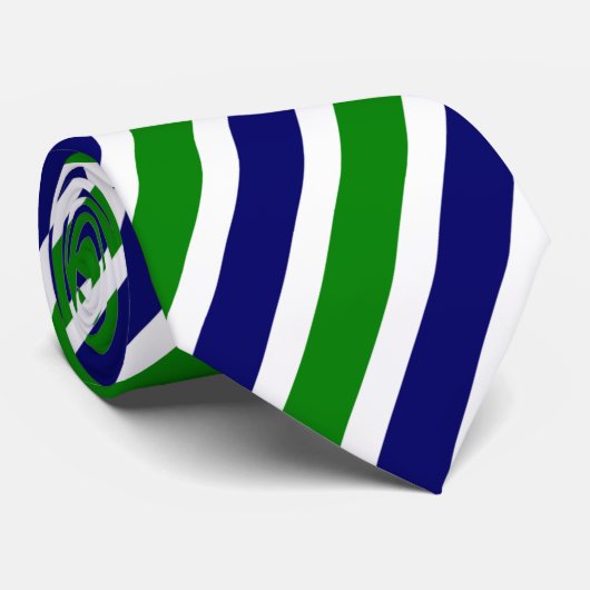 grün und blau gestreift krawatte (Gerollt)