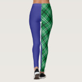 Grün und Blau Kariert Leggings (Rückseite)