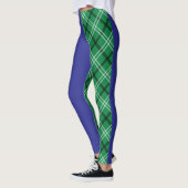 Grün und Blau Kariert Leggings (Links)