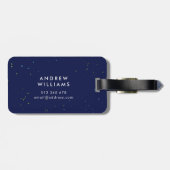 Grün und Blau Lebend Moderne, kühne Schlaganfälle Gepäckanhänger (Rückseite horizontal)