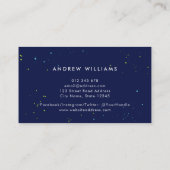 Grün und Blau Lebend Moderne, kühne Schlaganfälle Visitenkarte (Rückseite)