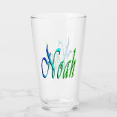 Grün und Blau Noah Name, Glas (Rückseite)