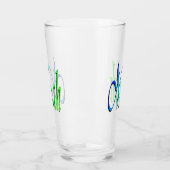 Grün und Blau Noah Name, Glas (Links)