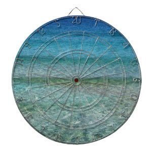 Grün und Blau schimmerndes Wasser Dartscheibe