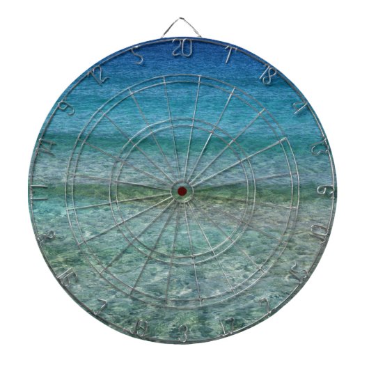 Grün und Blau schimmerndes Wasser Dartscheibe (vorne)