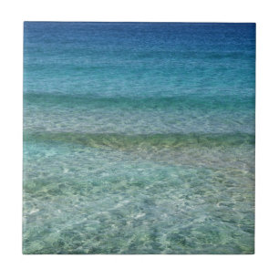 Grün und Blau schimmerndes Wasser Fliese