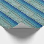 Grün und Blau schimmerndes Wasser Geschenkpapier (Ecke)