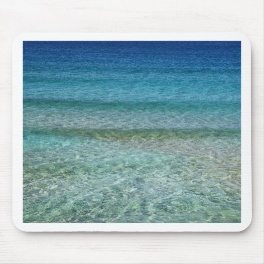 Grün und Blau schimmerndes Wasser Mousepad (Vorne)