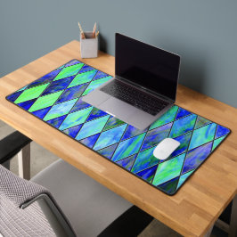 Grün und Blau Schreibtischunterlage