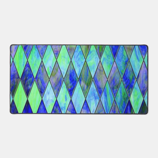 Grün und Blau Schreibtischunterlage (Vorderseite)