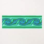 Grün und Blau Swirl - Coole Abstrakte Psychedelik Yogamatte (Vorderseite (Horizontal))