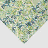 Grün und Blau Swirl Seidenpapier (Ausschnitt)