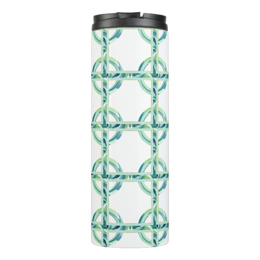 Grün und Blau Thermosbecher (Rückseite)