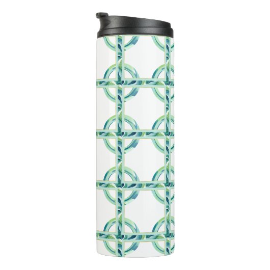 Grün und Blau Thermosbecher (Nach rechts gedreht)