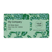 Grün und Blau Vibranu und feines Blumenmuster (Vorne)