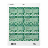 Grün und Blau Vibranu und feines Blumenmuster (Vorne)