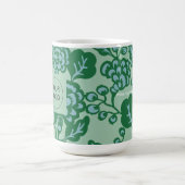 Grün und Blau Vibranu und feines Blumenmuster Kaffeetasse (Mittel)