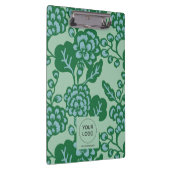 Grün und Blau Vibranu und feines Blumenmuster Klemmbrett (Rechts)