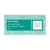 Grün und Blau Vibranu und feines Blumenmuster Permastempel (Design)