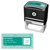 Grün und Blau Vibranu und feines Blumenmuster Permastempel (Beispiel)