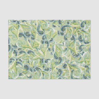 Grün- und Blaue Wirbel Seidenpapier
