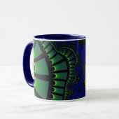Grün- und Blauer Remix Tasse (Vorderseite Links)