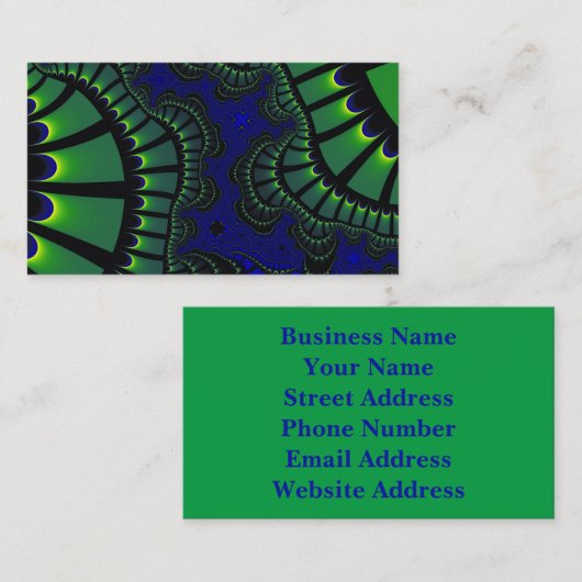 Grün- und Blauer Remix Visitenkarte (Vorne/Hinten)