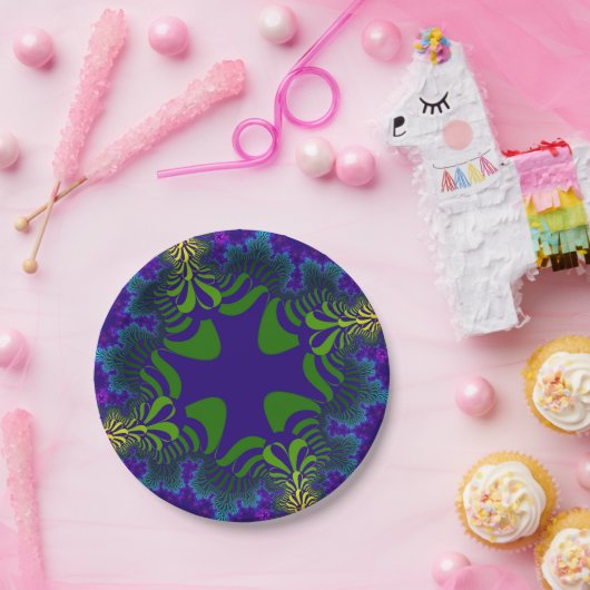 Grün- und Blaukreuz Pappteller (Party)