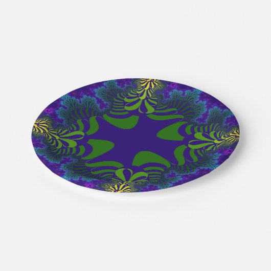 Grün- und Blaukreuz Pappteller (Schrägansicht)