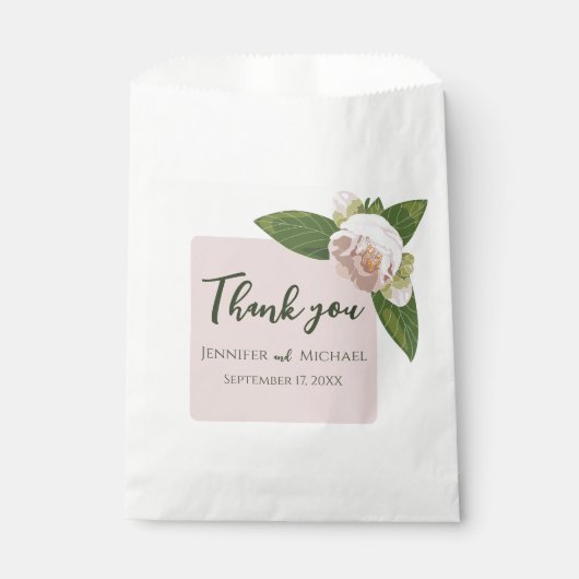 Grün und Blume Elegant Geschenktütchen (Vorderseite)