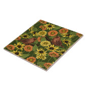 Grün und Blume Fliese (Seite)