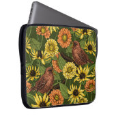 Grün und Blume Laptopschutzhülle (Vorne Rechts)