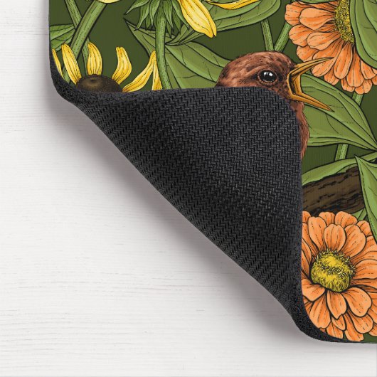 Grün und Blume Mousepad (Ecke)