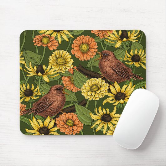 Grün und Blume Mousepad (Mit Mouse)