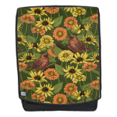 Grün und Blume Rucksack (Vorderseite)