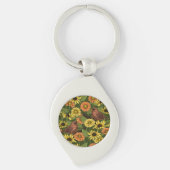 Grün und Blume Schlüsselanhänger (Vorderseite)