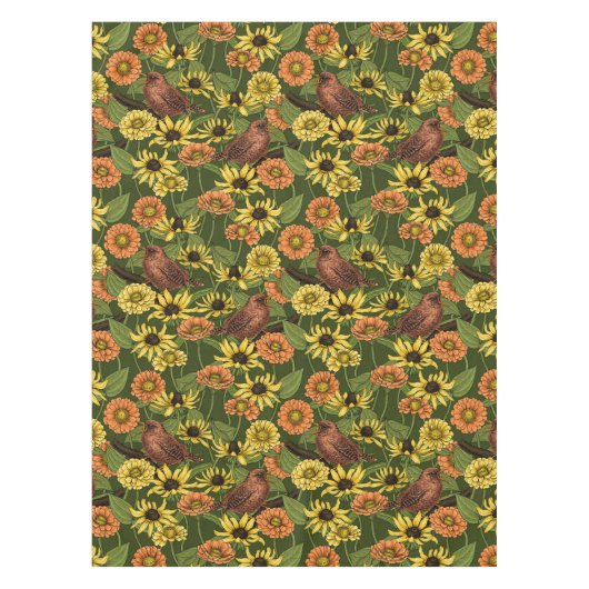 Grün und Blume Tischdecke (Vorderseite)