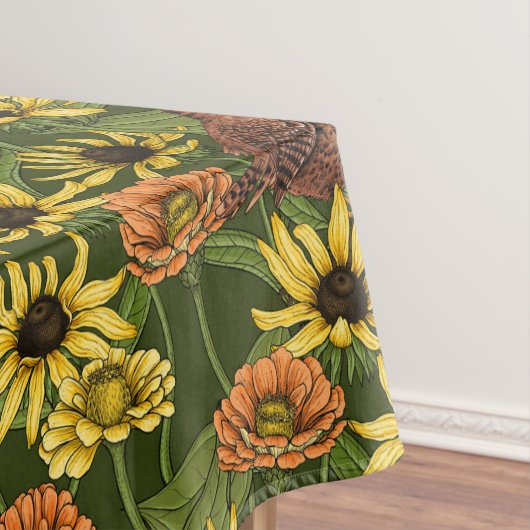 Grün und Blume Tischdecke (Beispiel)