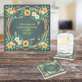 Grün- und Blumenkranz individuell einstellbar Steinuntersetzer